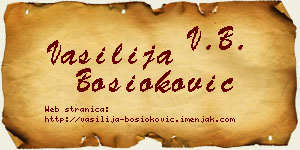 Vasilija Bosioković vizit kartica